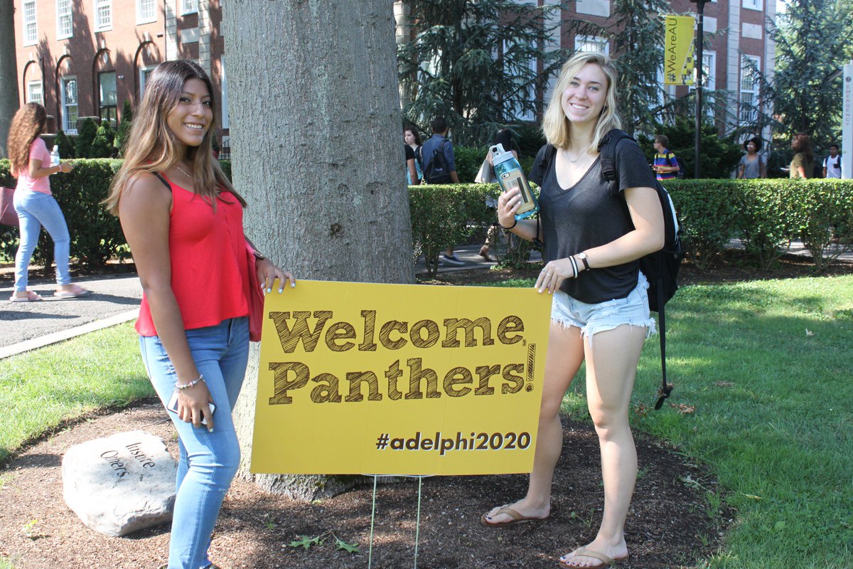 AdelphiU's tweet image. Attention #Adelphi2020 & returning Panthers: Have a wonderful first day! โ๏ธ๐