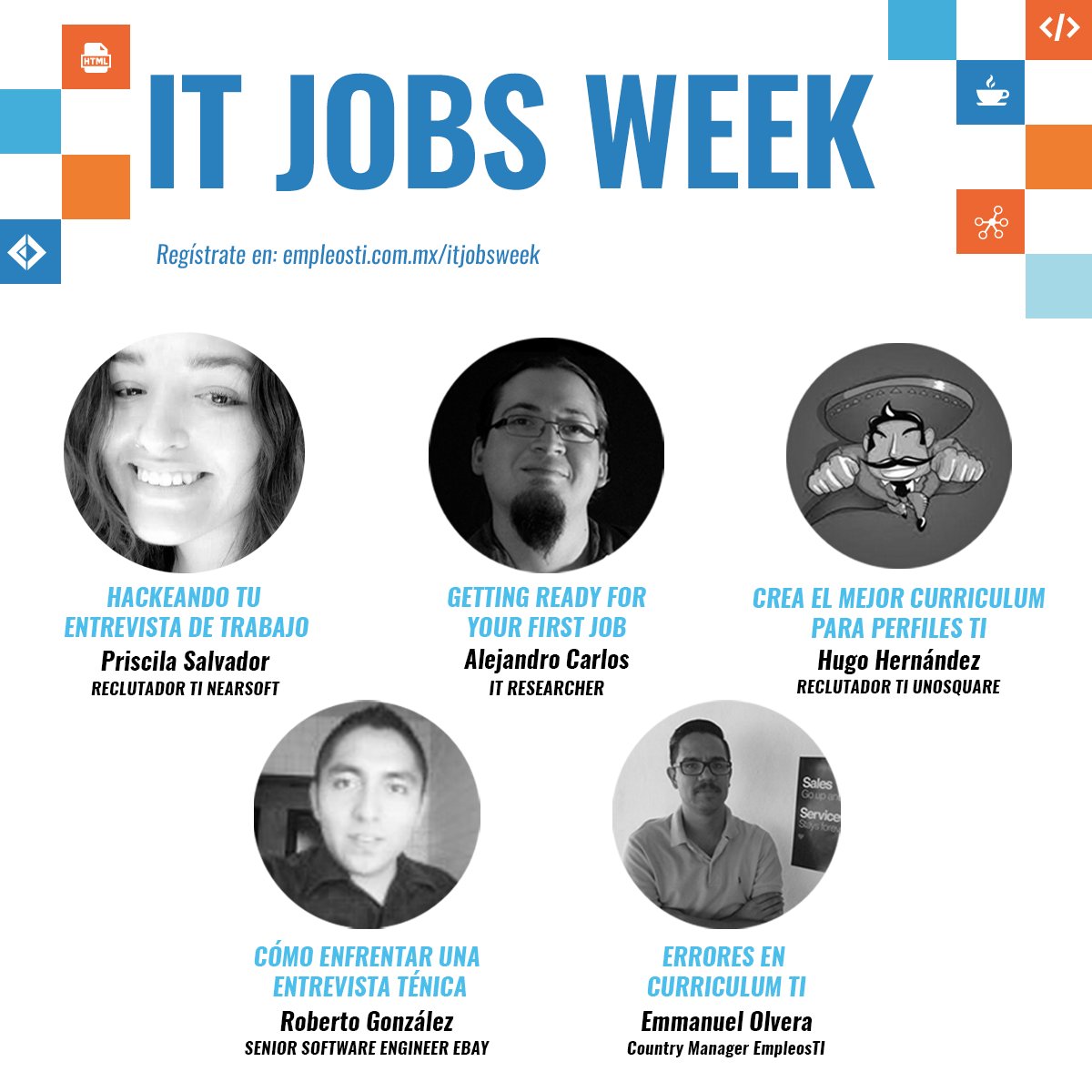 DonChambitas's tweet photo. Esta es la semana de las #chambas para el portal de @EmpleosTI. Aquí la lista de webinars:

https://t.co/b3liufxLFB https://t.co/ynD2TTm0vi