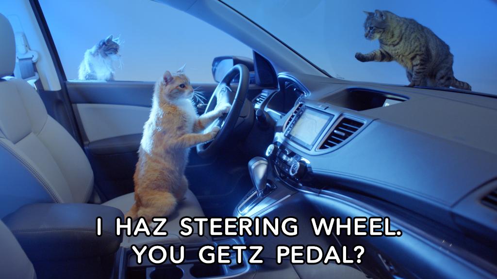 Honda (@honda) on Twitter photo How many cats does it take to drive to the Honda Summer Clearance Event? None. Because cats can’t drive. How many cats does it take to drive to the Honda Summer Clearance Event? None. Because cats can’t drive.