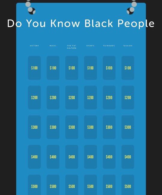 Come join us tonight in the MCC to play a hilarious game of "Do You Know Black People" tonight @7 in the MCC!