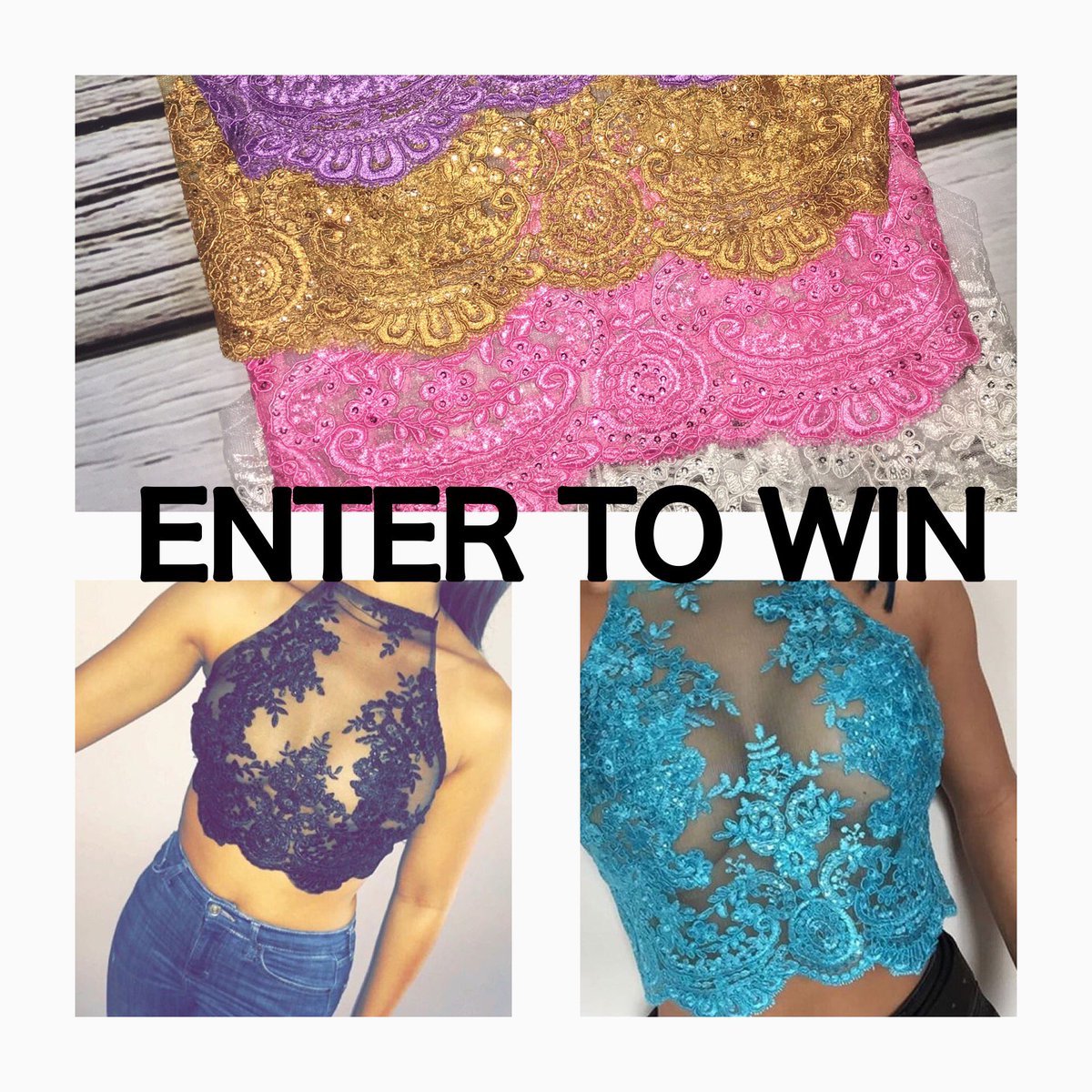 NudeLaceStyle's tweet photo. Please ENTER our giveaway on Instagram 🌞 WINNER will receive TWO lace tops 💕💕💕💕💕 https://t.co/mEsb7QNVfp