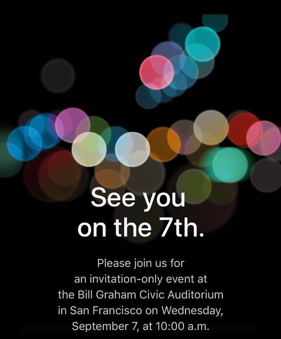 Just in: Apple schedules its next iPhone launch for Wednesday Sept 7 https://t.co/udHydeCHbS