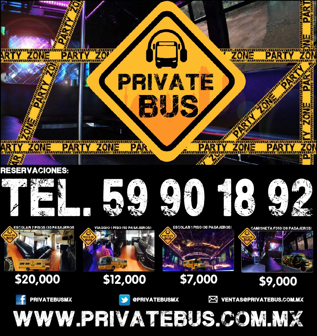 PrivateBusMx's tweet photo. no esperes mas y disfruta de una fiesta única con @PrivateBusMx tel 59901892 reserva ya y disfruta de una gran noche https://t.co/LxMWkq1fgS