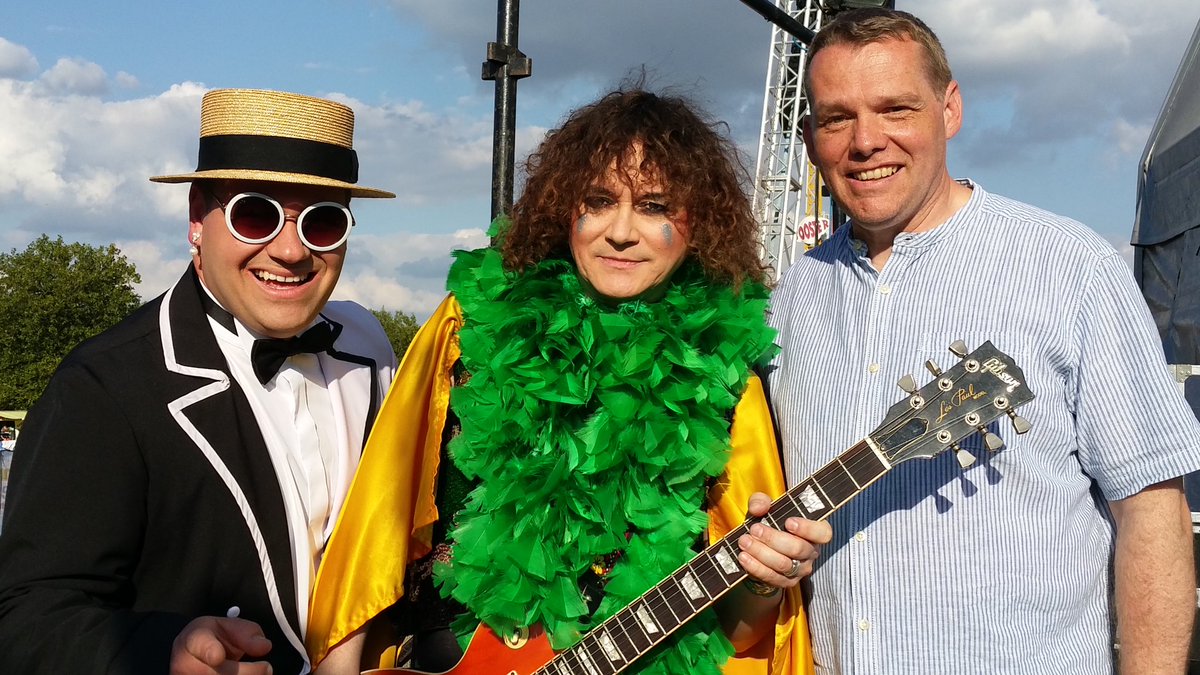Great meeting both <a href="/tribute2elton/">Joel Coombes</a> &amp; <a href="/TRextasyBand/">T.Rextasy Marc Bolan</a> at our FREE Roundhouse Music Festival today - both put on gr8 show