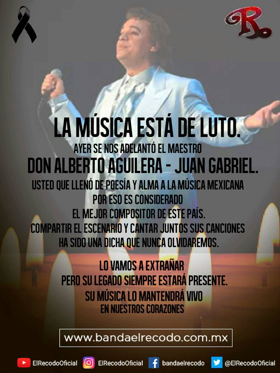 pspilis's tweet photo. Que estés muy feliz estés donde estés. 
#JuanGabriel #QDEP https://t.co/VwfinqqCJv