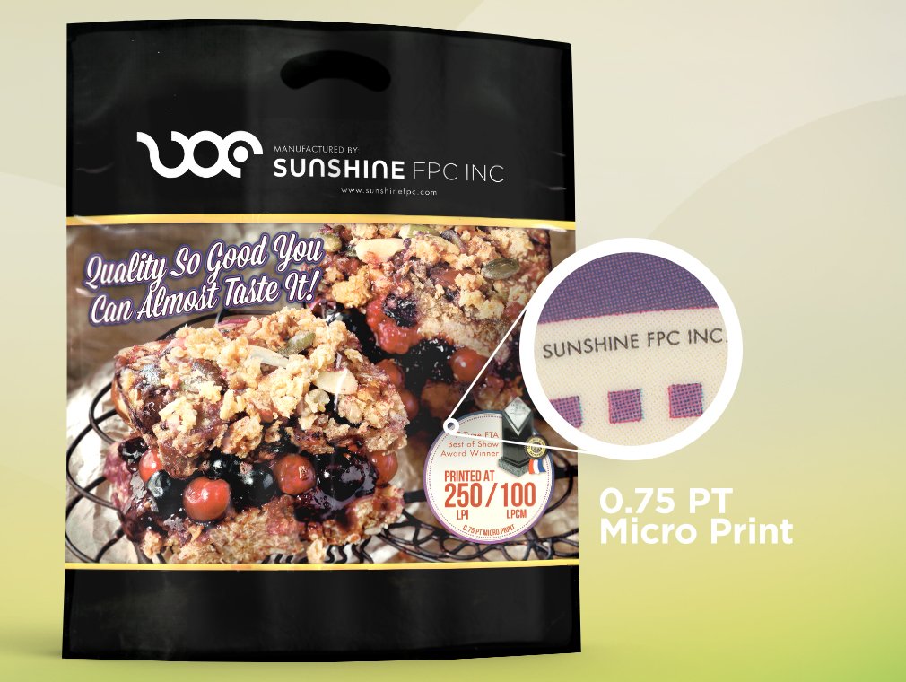 SunshineFPC's tweet photo. Sunshine @SunshineFPC stuns #DRUPA visitors from 74 countries with 0.7pt. micro text. https://t.co/xpDSq0EXDs https://t.co/LARLPjgMM2
