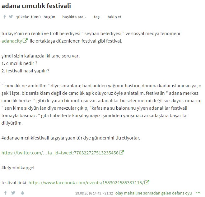 Ekşi Sözlük'te de bizik!!!

#AdanaCımcılıkFestivali