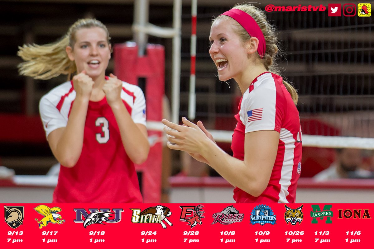 Maristvb's tweet image. Welcome back #Marist! Hope to see you at our first home game 9/13 vs Army. Go Red Foxes! #MaristCollege #Marist2020