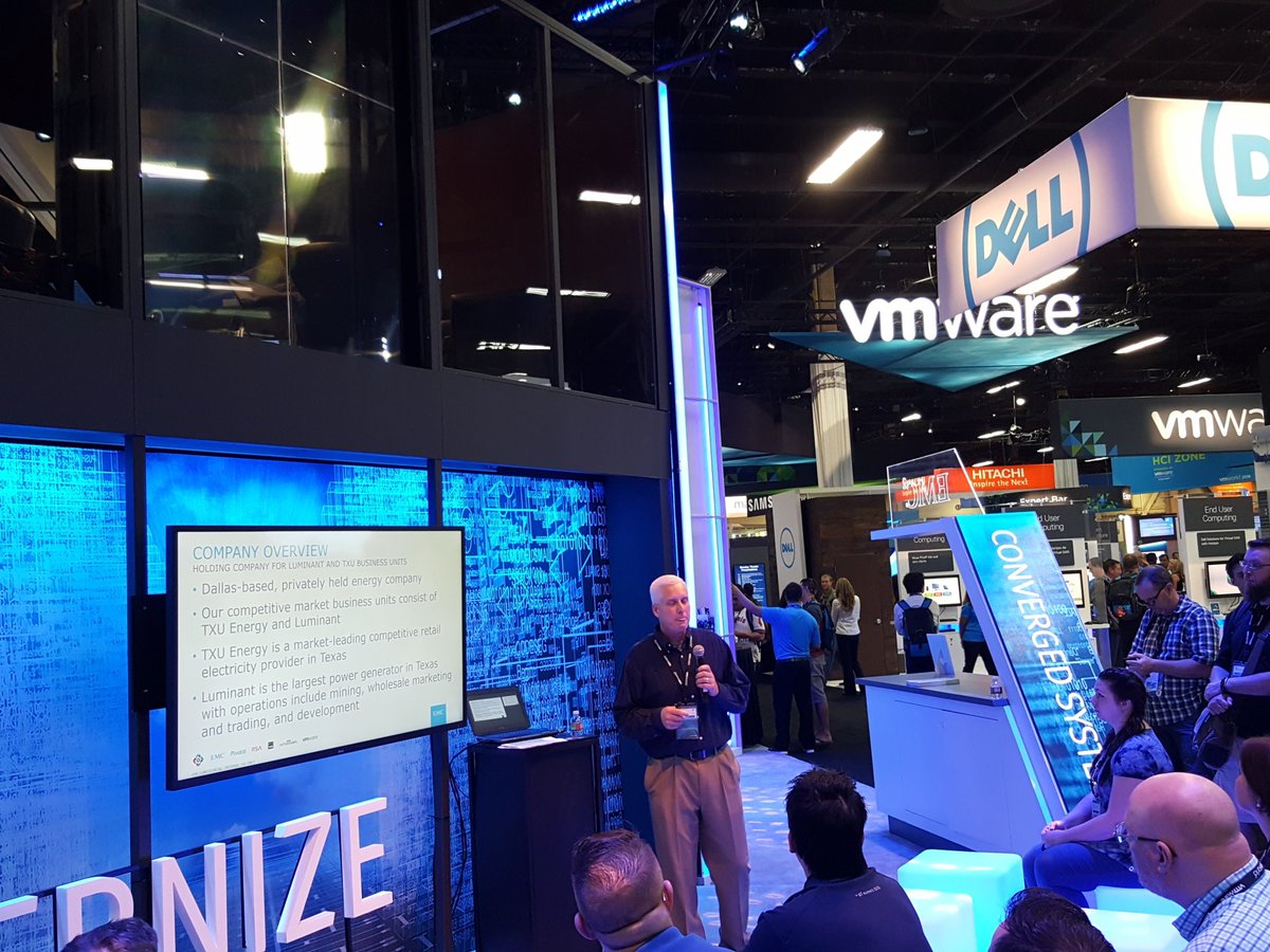 nileshmdeo's tweet image. Dan Field from Energy Future Holdings talks about Enterprise Hybrid Cloud #EMCCloud #VMworld2016