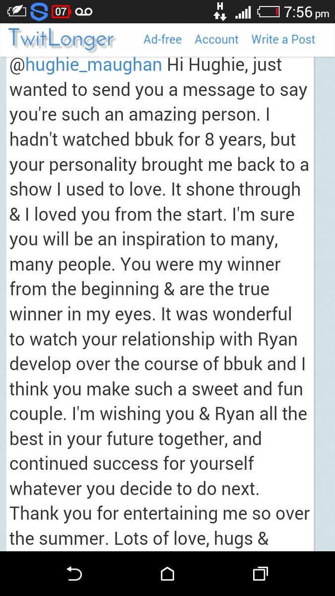 hughie_maughan's tweet photo. @NadineErskine thank you so much for ur amazing message it makes me happy to know I made u enjoy ur fav show again x https://t.co/V88bcYF54i