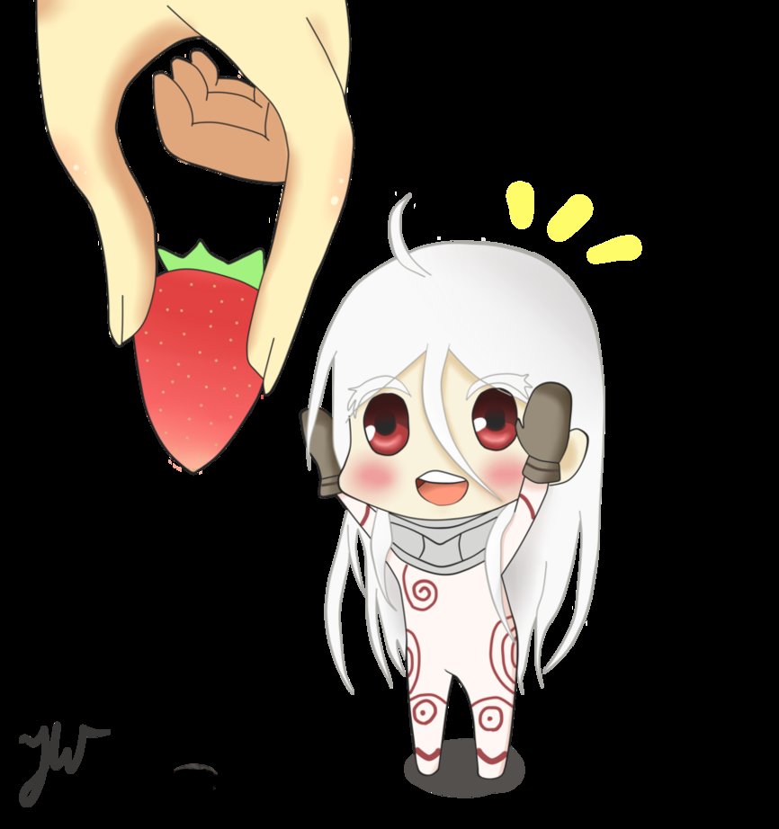 TwistedAlbino's tweet photo. " Shiro wants strawberry! Can Shiro have one, senpai?"
#ChibiAU https://t.co/2com4Nfbt3