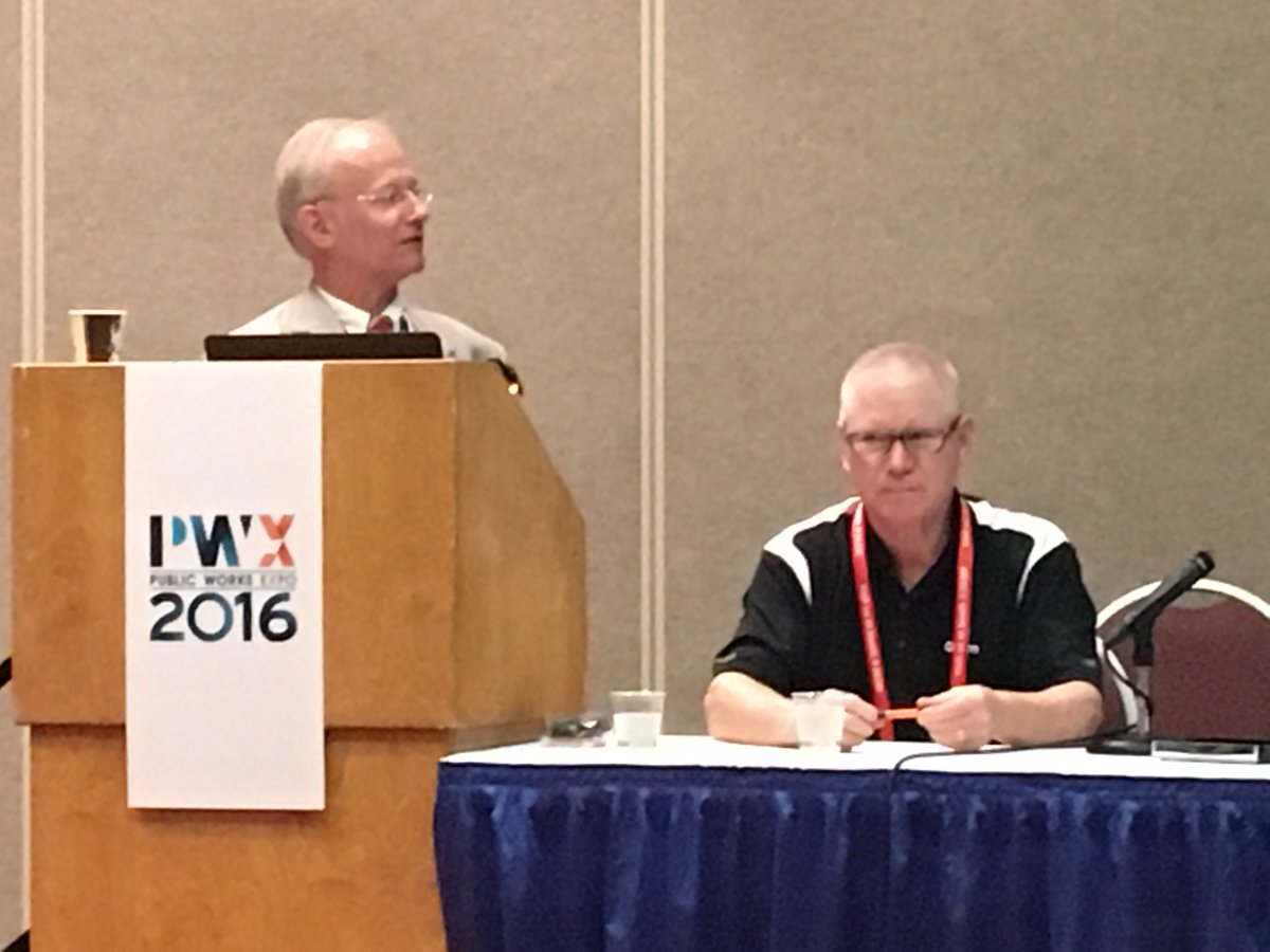 JeanSpaulding's tweet photo. Quam's Red Pederson &amp; Paul Pasko-SEH Engineering, present at #PWX2016 Mpls  Topic:Trenchless Trends in the Midwest https://t.co/bdrQ5BbI05