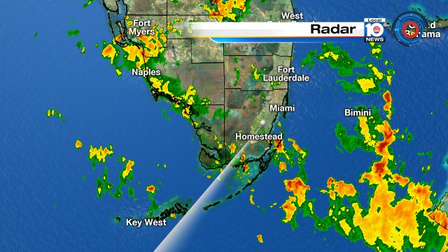 South Florida can expect more scattered rain.  The showers and storms are associated with T.D. #9. https://t.co/bQCgKFNwou