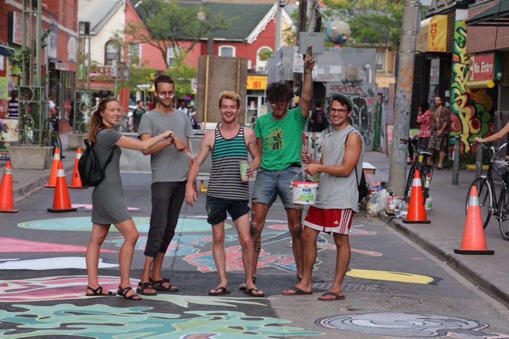 TOpublicspace's tweet photo. Our first road mural of the season is complete!! Just posted a whole bunch of cute photos: https://t.co/yO56TTgjmu https://t.co/ynCJ2f8CV8
