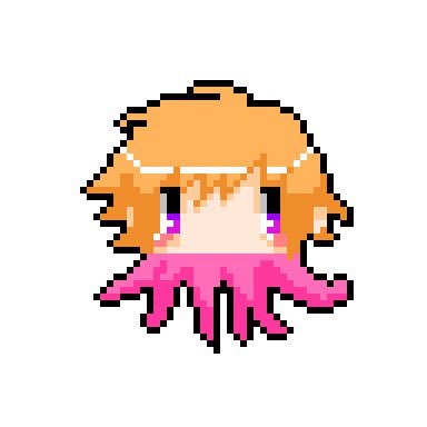 青木志貴 ドット絵を作って遊んでたんだけど飛鳥ちゃんを作ったらエクステの所為で完全にくらげ あすかくらげ スマホで時間かけずにぽちぽちしたので雑である