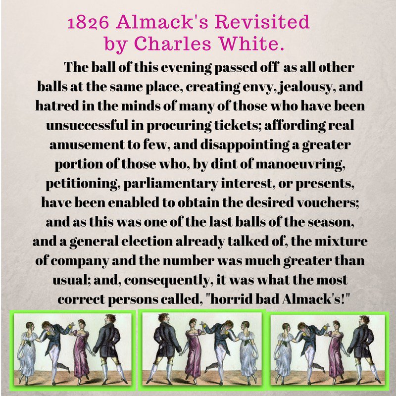 18thCand19thC's tweet photo. RT @suzilove: 1826 #Almack’s Revisited by Charles White. #Regency #History https://t.co/VzQ5XVsUIk https://t.co/Xkt4stGcOV