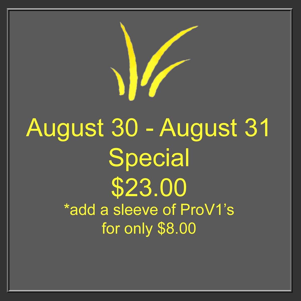 ColdwaterGC's tweet image. August 30 - August 31 Special
$23.00
Add sleeve of ProV1's for $31.00
#coldwatergc 
 ow.ly/4ReF303H7Iy