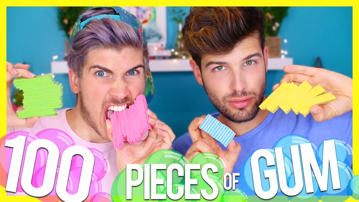 😋🍥 100 pieces of gum challenge! w/ misterpreda! 😋🍥 rt/like for some 💖