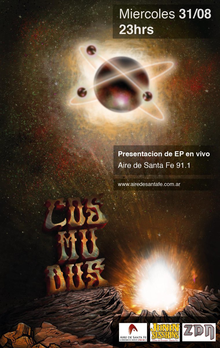 PROXIMO MIERCOLES 23 hr PRESENTACION EN VIVO EP DESDE JUNIN SESIONS POR ZONA DE NADIE EN EL DIAL DE <a href="/AiredeSantaFe/">Aire de Santa Fe</a>