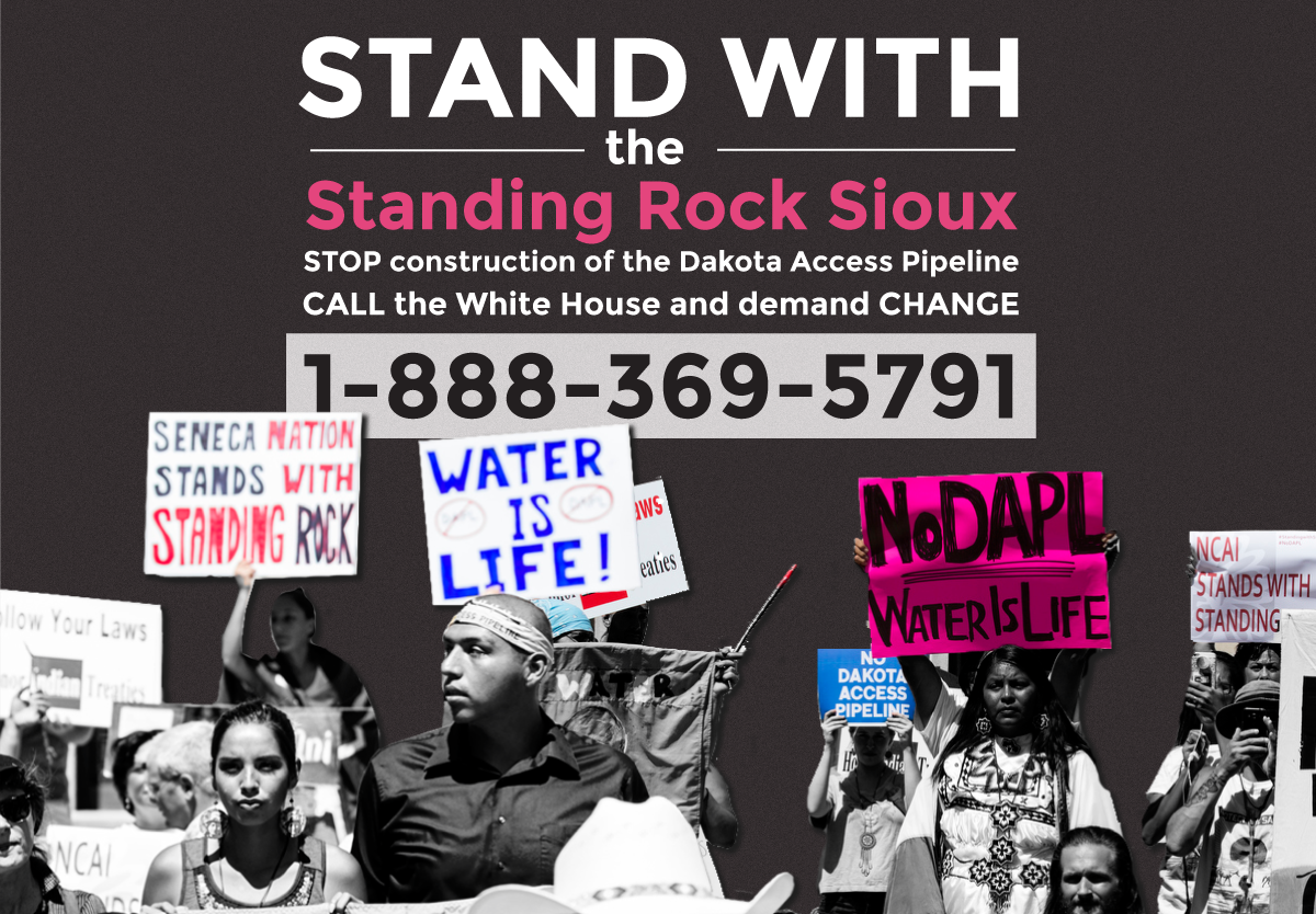 If you happen to have a phone, you can stand with those protecting us from the Dakota pipeline #NoDAPL