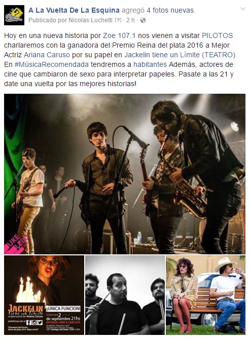 Hoy a las 21 por <a href="/Zoe1071/">Zoe 107.1</a> una nueva historia en <a href="/AlaVueltaok/">ALaVueltaDeLaEsquina</a>! #Pilotos <a href="/alacaruso/">Ariana Caruso</a> #Habitantes