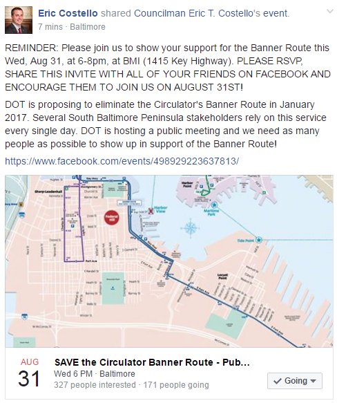 REMINDER: Banner Route public meeting Wed, Aug 31, 6 - 8pm, come out and show your support for great pub transit!