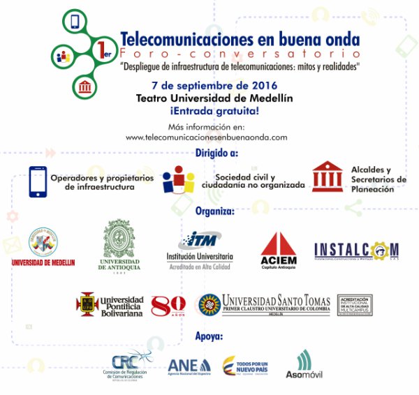 upbcolombia's tweet photo. Desde la academia contribuimos al desarrollo del sector de #telecomunicaciones y apoyamos el foro @telecbuenaonda https://t.co/ubmTLLul7z