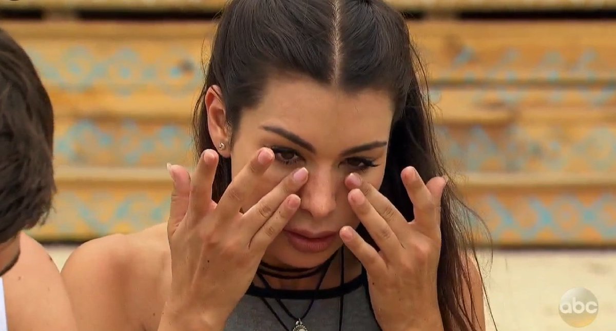 LiveFantasyTV's tweet photo. Is @ashleyiaco ALREADY crying? Sorry dear, -5points #FantasyBachelor https://t.co/AkaQoZQ43d
