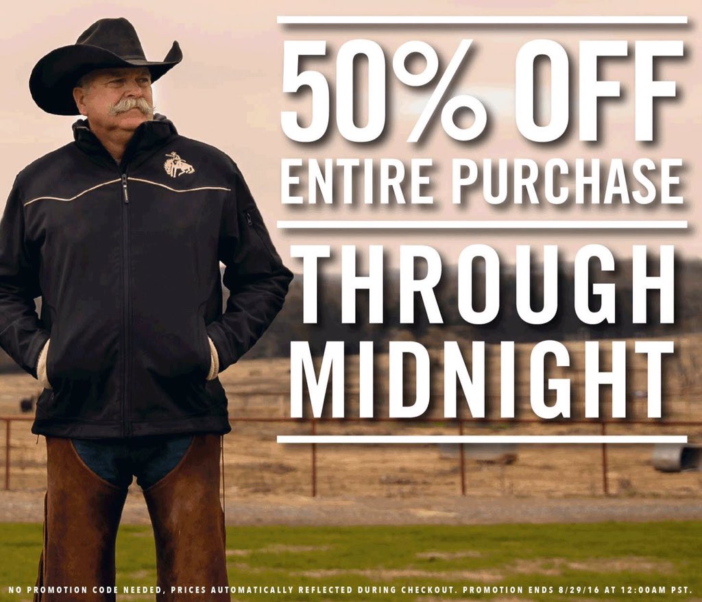 PRCA_ProRodeo's tweet image. Take advantage of this 50% off sale today only!