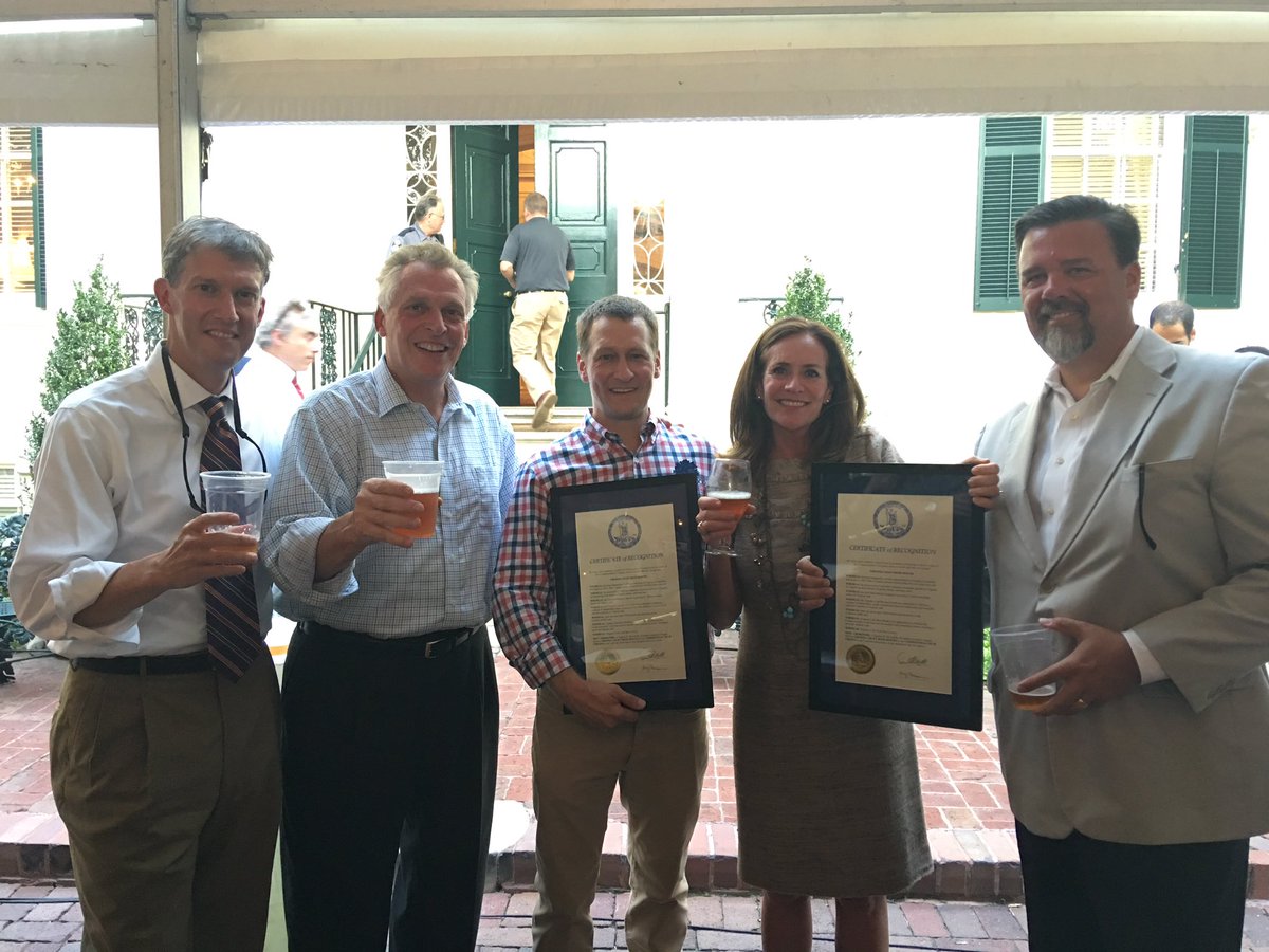 August is craft beer month in VA! Thanks <a href="/GovernorVA/">Governor Abigail Spanberger</a> for your support of our 161 VA craft breweries! #VAcraftbeer