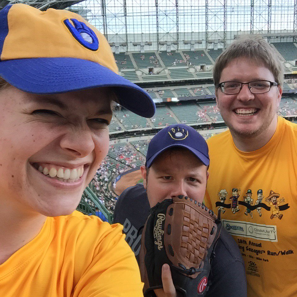 AdventurerCora's tweet photo. We earned these tickets! #sausagerun5k #BrewersMVPix #webrewlieve https://t.co/BKO7wBcknF