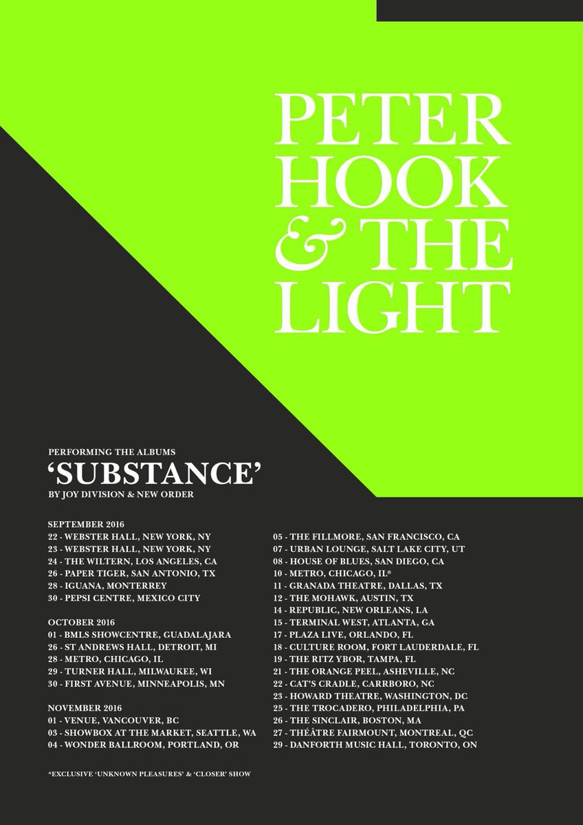 peterhook's tweet image. #Substance2016

UK 🇬🇧
North America 🇺🇸 🇨🇦 🇲🇽
South America 🇧🇷 🇨🇱 🇦🇷 🇺🇾

Got your tickets?

bit.ly/TheLightLiveDa…