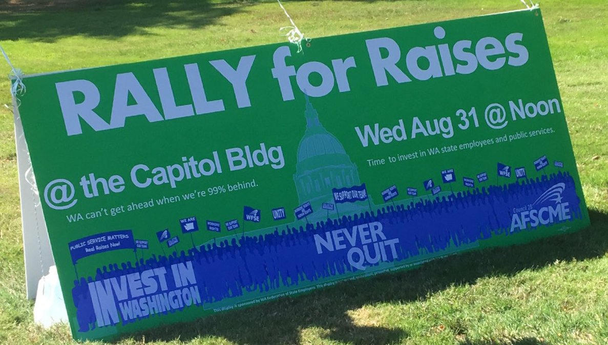 wfsec28's tweet image. RSVP for AUG 31 #InvestInWA rally WFSE.org/invest-in-wa/ #CompetitivePay #WorkloadRelief #SafeStaffing #LocalityPay