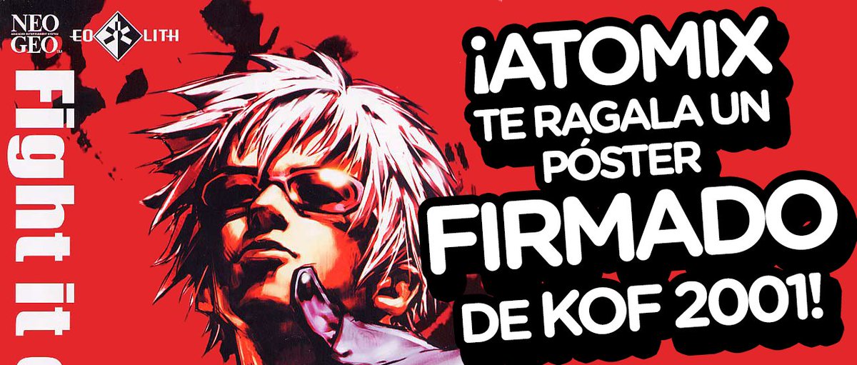 atomix's tweet photo. #AtomixRegala - Te regalamos un póster autografiado de King of Fighters 2001 https://t.co/eqMBXr3qPn https://t.co/spehjOjYd9