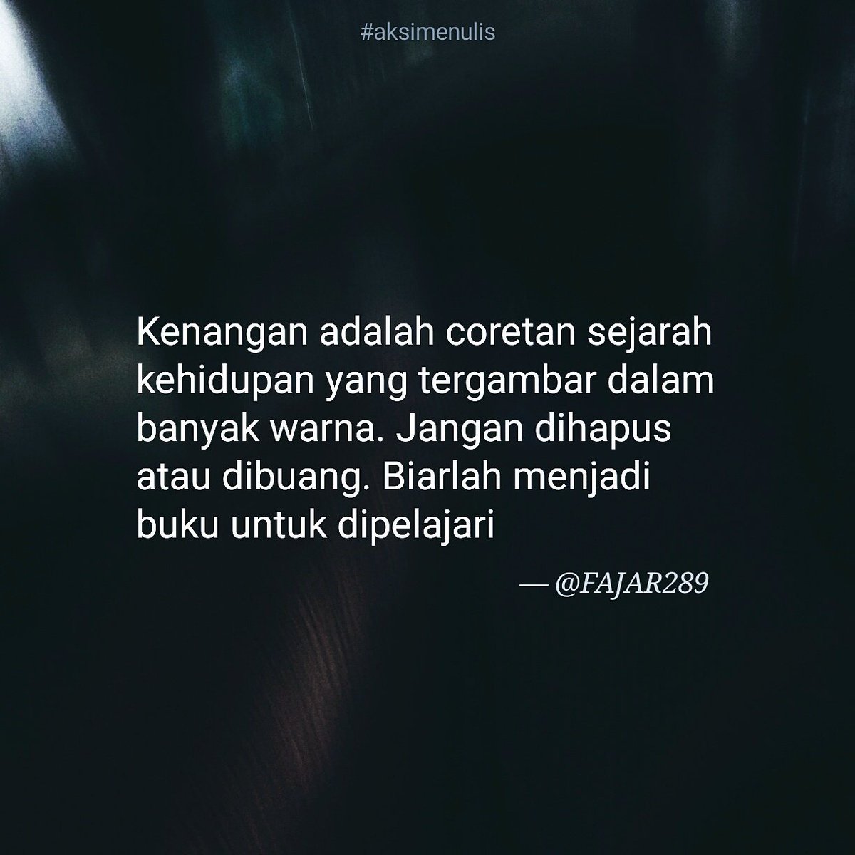 Tanpa perlu dipaksa, akan ada saatnya manusia menjadi pelupa

#aksimenulis