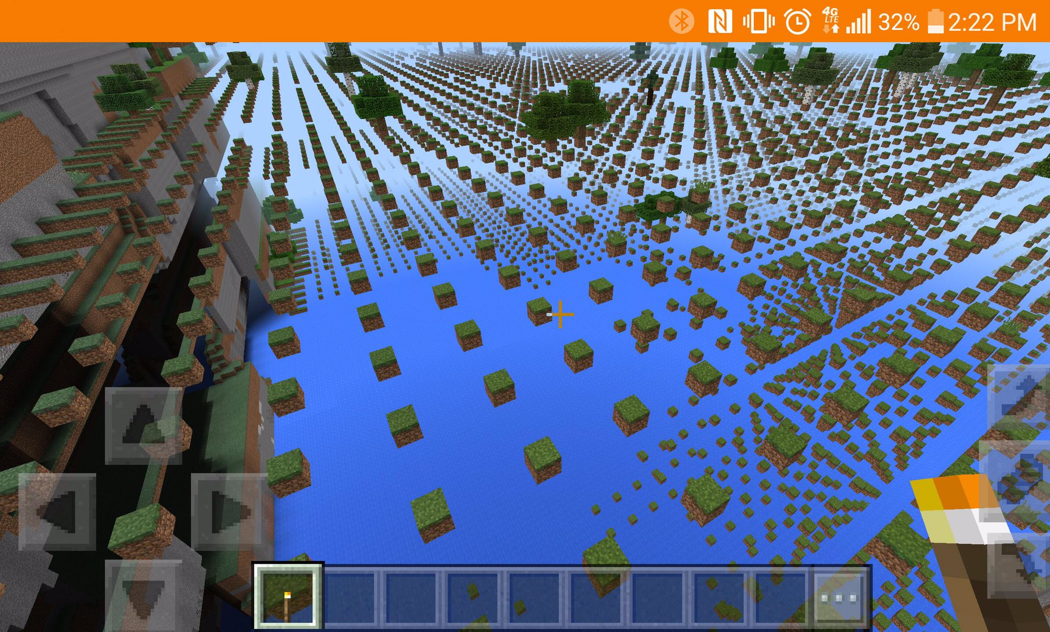 Saziumr マイクラpe0 16でコマンドが使用できるようになりましたが それを利用して ファーランド まで行くとこのように見えるとのことです T Co Us5rc6suoa T Co Rzdmy7ves4 Twitter