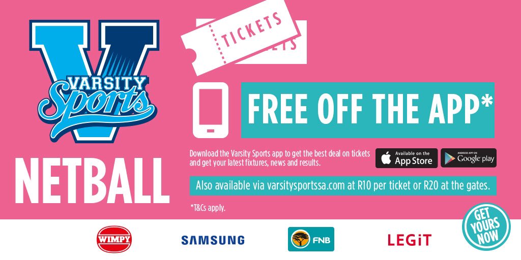 Did some say Varsity Netball ⁉️ 6 days to go 😬 <a href="/varsitysportsSA/">Varsity Sports</a> <a href="/wimpy_sa/">Wimpy South Africa</a> <a href="/legitfashion/">Legit fashion</a> <a href="/FNBSA/">FNB South Africa</a>