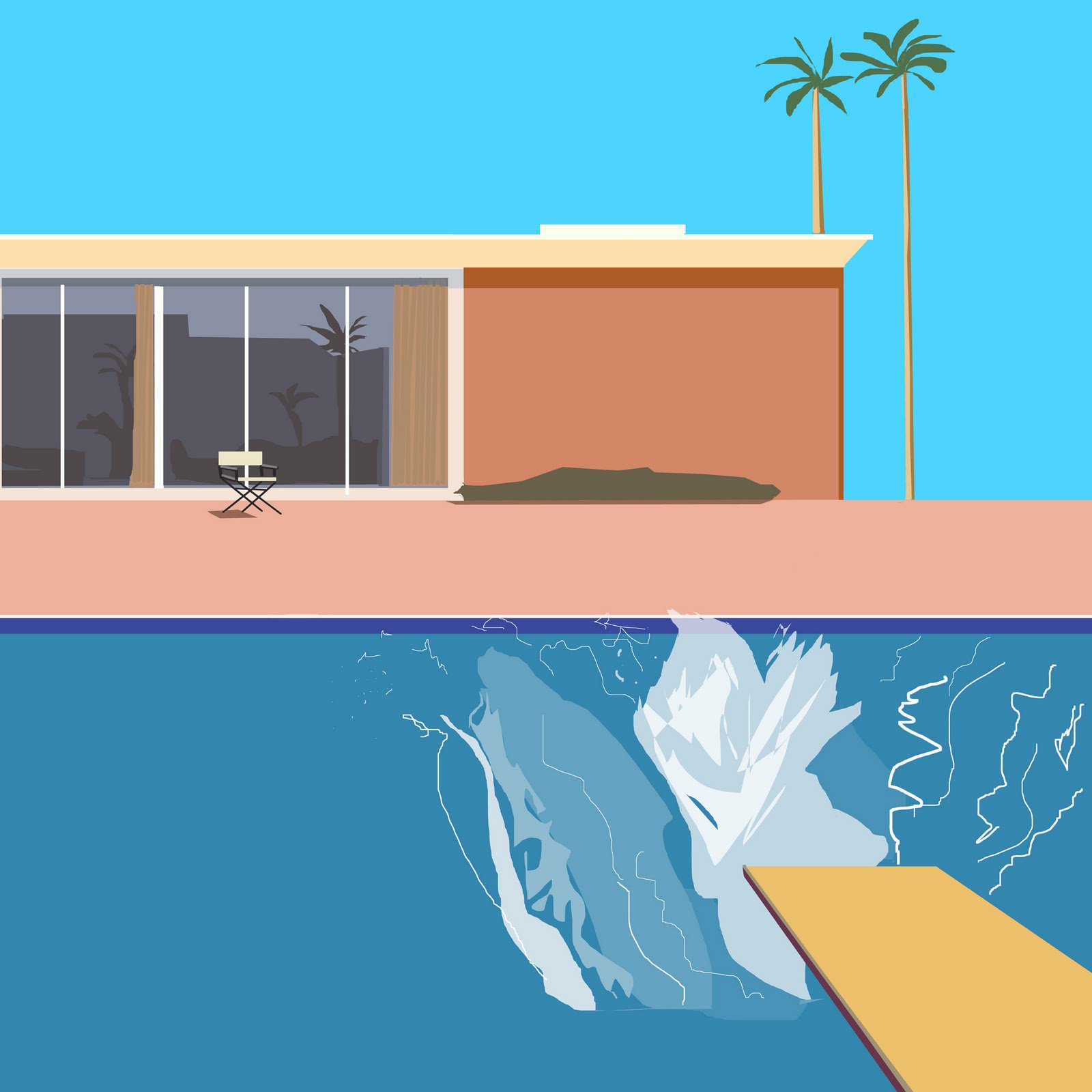 A.P.J. ポスター額装 デイヴィッド・ホックニー A Bigger Splash
