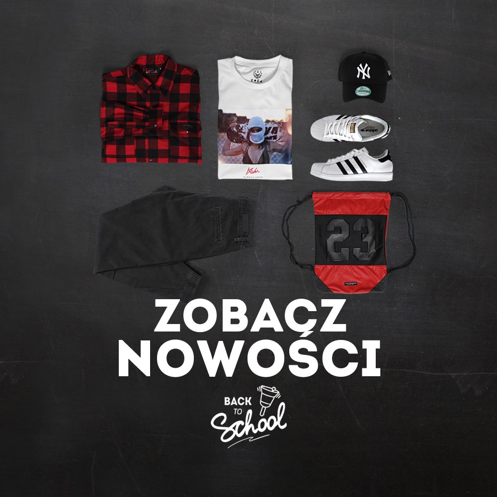 HustlaPL's tweet photo. Przygotuj się na powrót do #szkoły i zobacz #nowości ;)
https://t.co/BiwUmrpwQX
#szkola #lato #wakacje #streetwear https://t.co/BYxBDExEo6