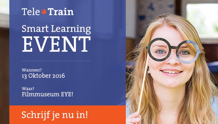 Op 13 oktober organiseren wij het #Smart Learning #Event ‘in the spotlight’. Kom je ook? bit.ly/2byEo7u