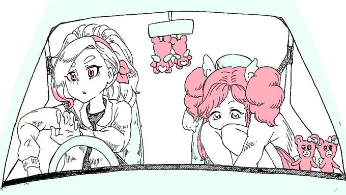 まど凛のドライブデート(まどかちゃんのポケGO付き添い) 