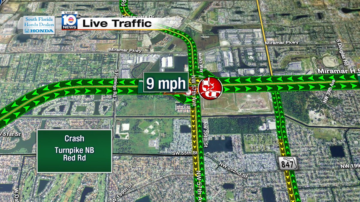 On-Ramp Blocked on Turnpike NB at Red Rd #traffic #miami https://t.co/rg9ivFuB0I