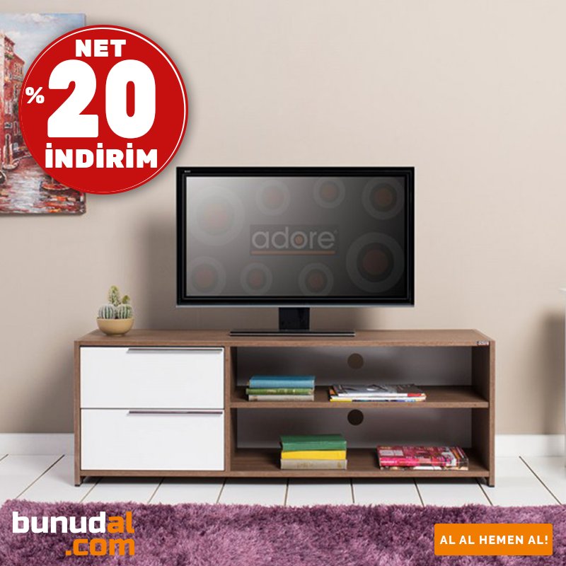 Televizyon sehpası arayanlar için tasarlanmış Flat Line Vision TV Ünitesi bunudal.com'da! Kargo Ücretsiz