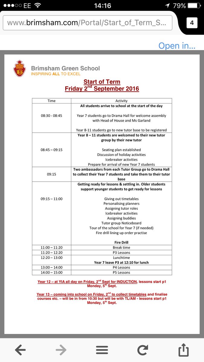 BGS_SixthForm's tweet photo. Here is the official timetable btw. https://t.co/fmoMuu330X