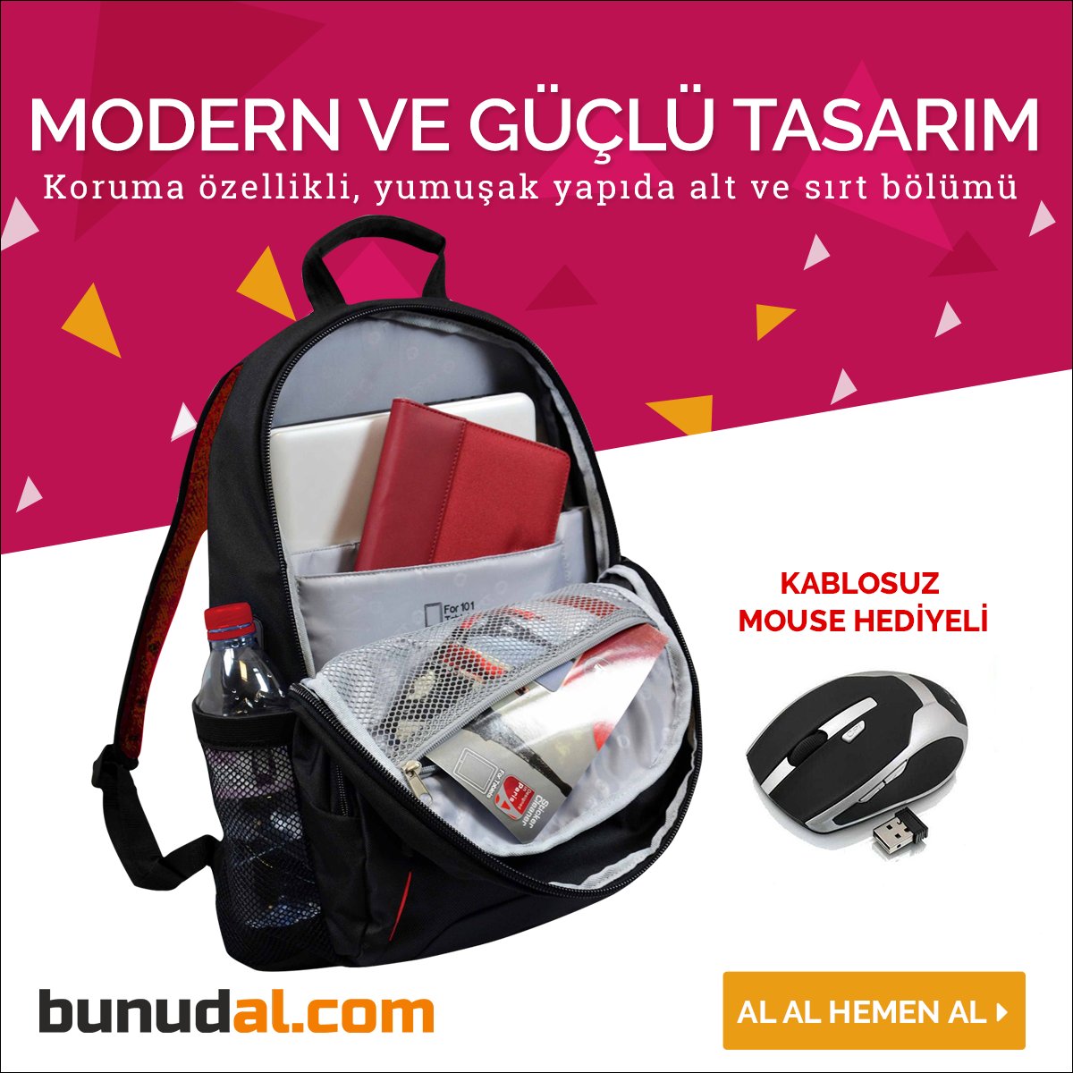 Çok gözlü, sırtta ve elde taşımaya uygun Port Notebook Çantası bunudal.com 'da! bit.ly/2bP3bZ0