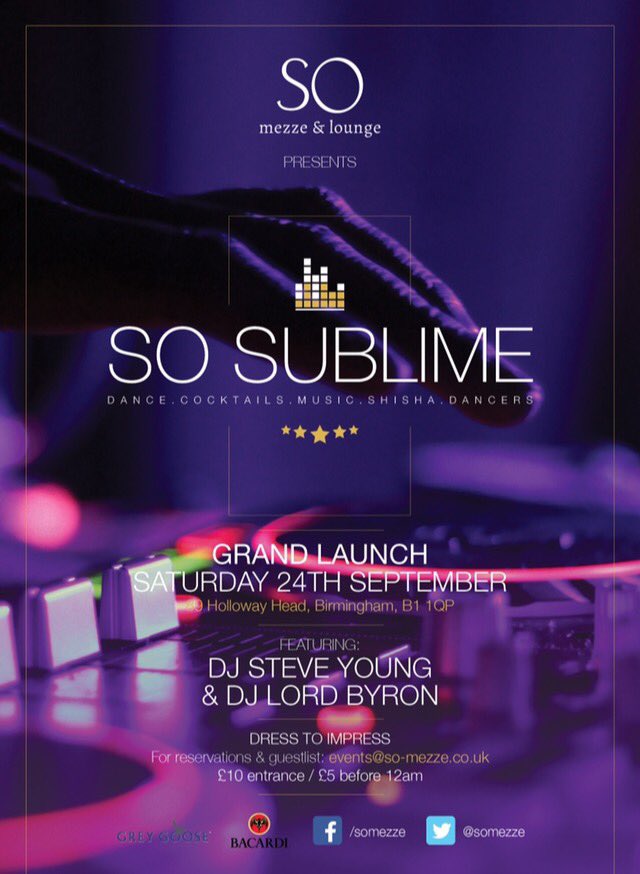 somezze's tweet photo. SO Sublime.

Grand Launch of exclusive new club night #Birmingham.

GL &amp; Event Details: https://t.co/ZJl4cy4iG1 https://t.co/wDBYNjidIf