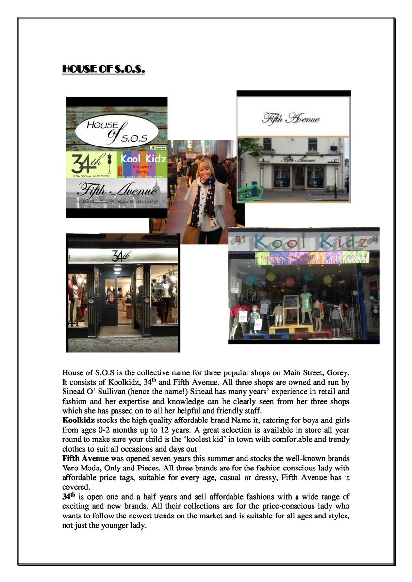 GoreyChamber's tweet image. Voting for the AIB North Wexford Business Award - Retail 2016 is now underway! Take a look at our first 3 Nominees!