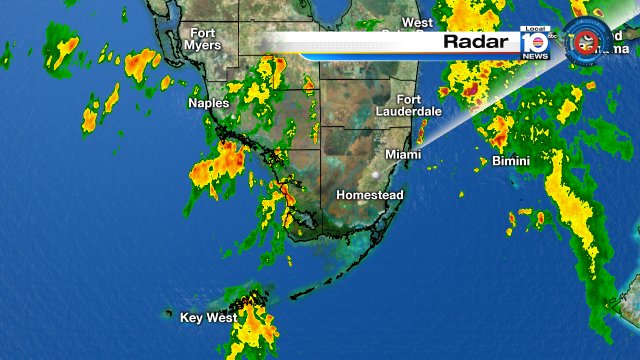 Showers and storms all around South Florida again today as rain chance stays high. @TrentAricTV has update at noon. https://t.co/MkJTalxSAC