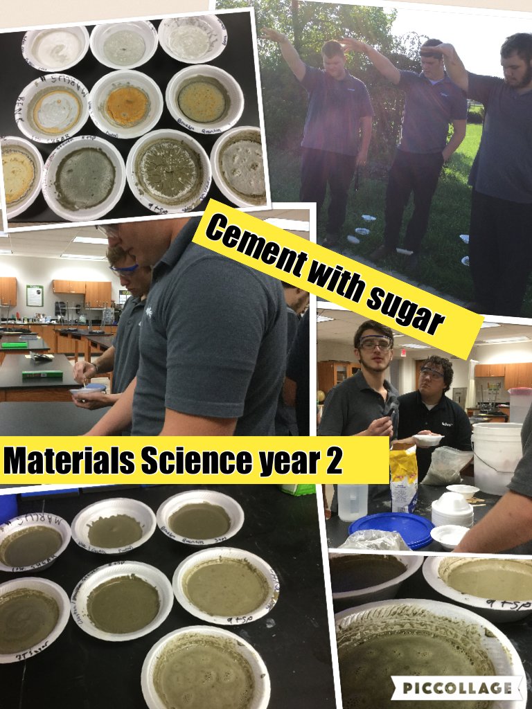 Matscigirl5's tweet photo. Materials Science year 2 #piccollage all the cement samples were broken today. Who  https://t.co/52TYX1E1AJ https://t.co/5bM3lquMvx