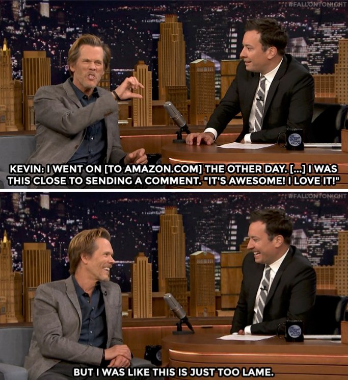 FallonTonight's tweet image. The future of @KevinBacon's new Amazon show is in the hands of internet commenters nbc.com/the-tonight-sh…